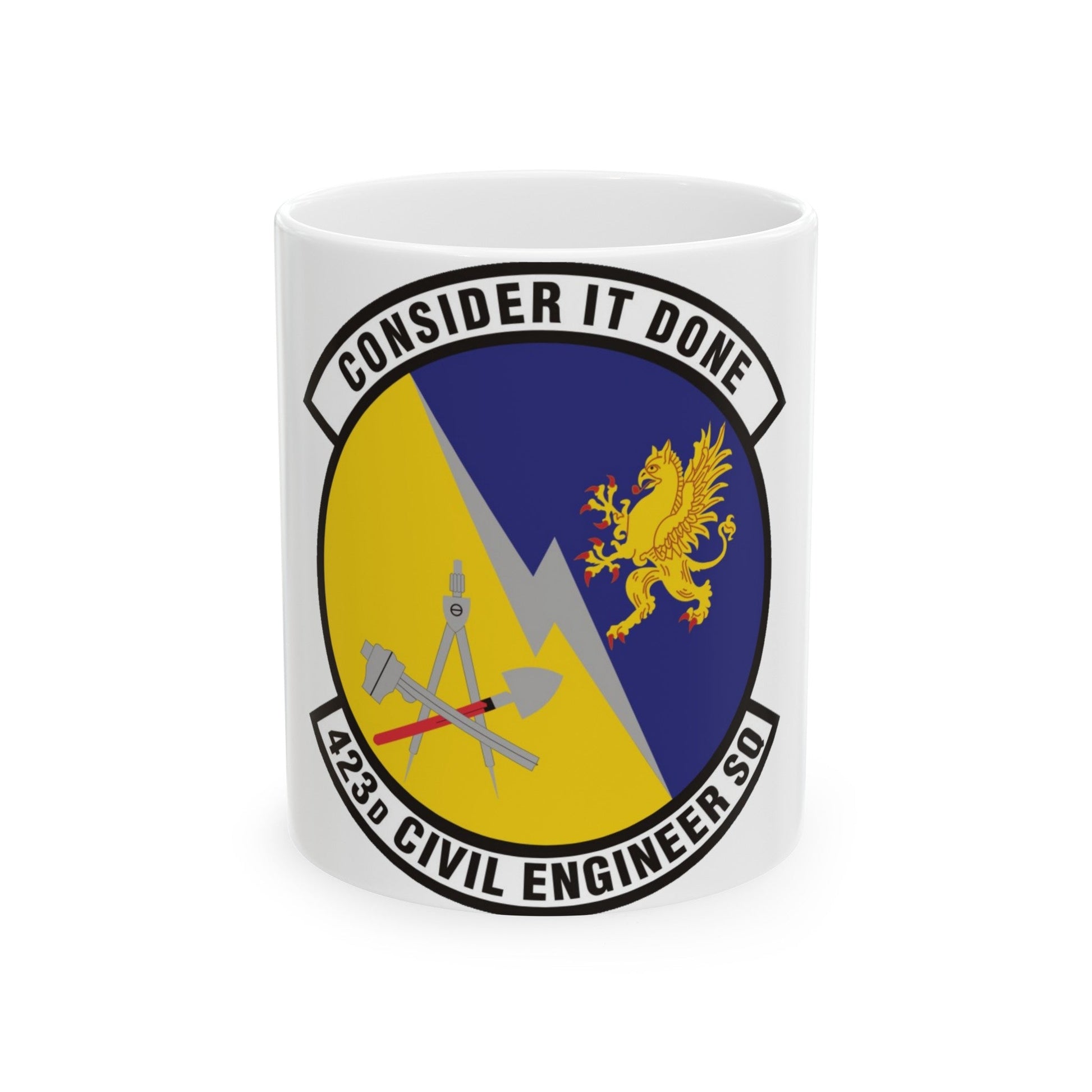 423d Civil Engineer Squadron (U.S. Air Force) White Coffee Mug-11oz-The Sticker Space