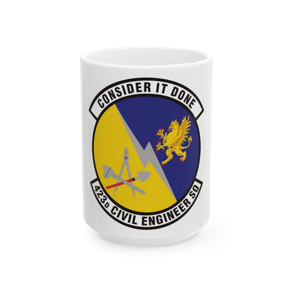 423d Civil Engineer Squadron (U.S. Air Force) White Coffee Mug-15oz-The Sticker Space