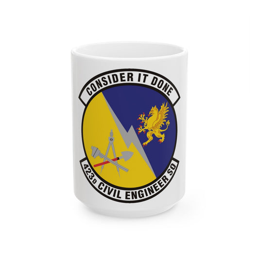 423d Civil Engineer Squadron (U.S. Air Force) White Coffee Mug-15oz-The Sticker Space