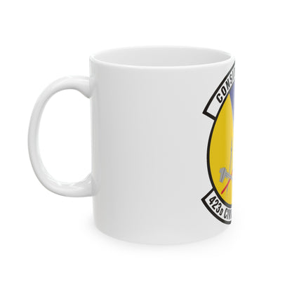 423d Civil Engineer Squadron (U.S. Air Force) White Coffee Mug-The Sticker Space