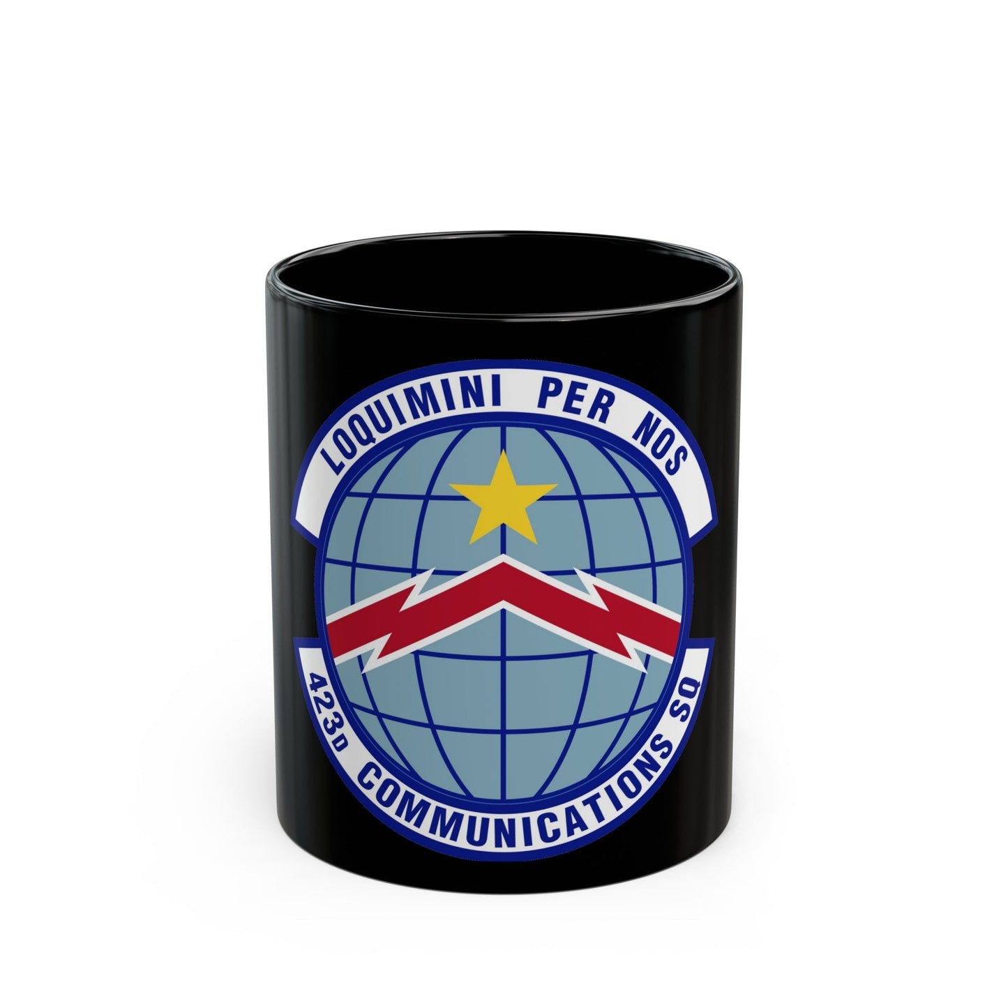 423d Communications Squadron (U.S. Air Force) Black Coffee Mug-11oz-The Sticker Space