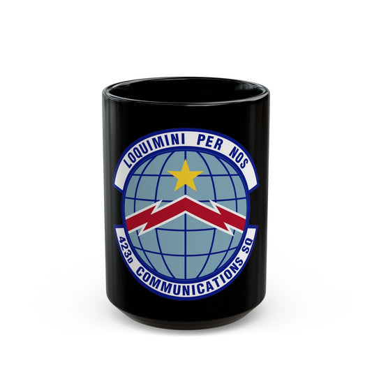 423d Communications Squadron (U.S. Air Force) Black Coffee Mug-15oz-The Sticker Space