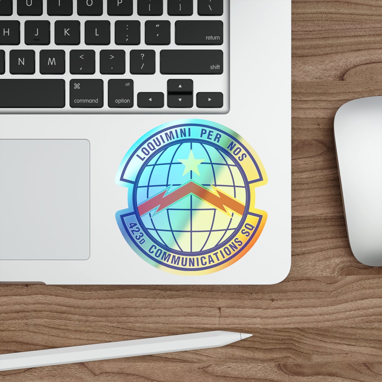 423d Communications Squadron (U.S. Air Force) Holographic STICKER Die-Cut Vinyl Decal-The Sticker Space