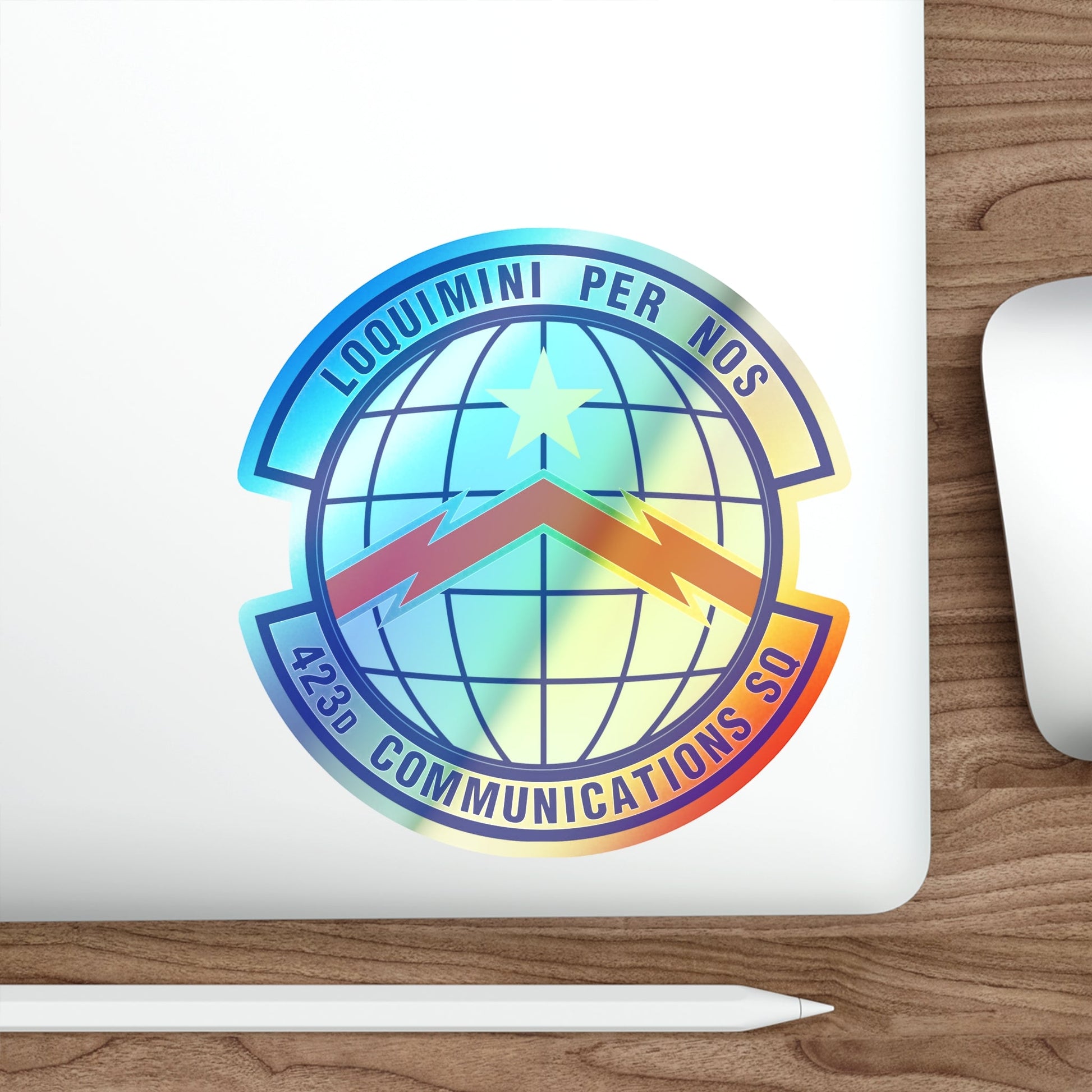 423d Communications Squadron (U.S. Air Force) Holographic STICKER Die-Cut Vinyl Decal-The Sticker Space