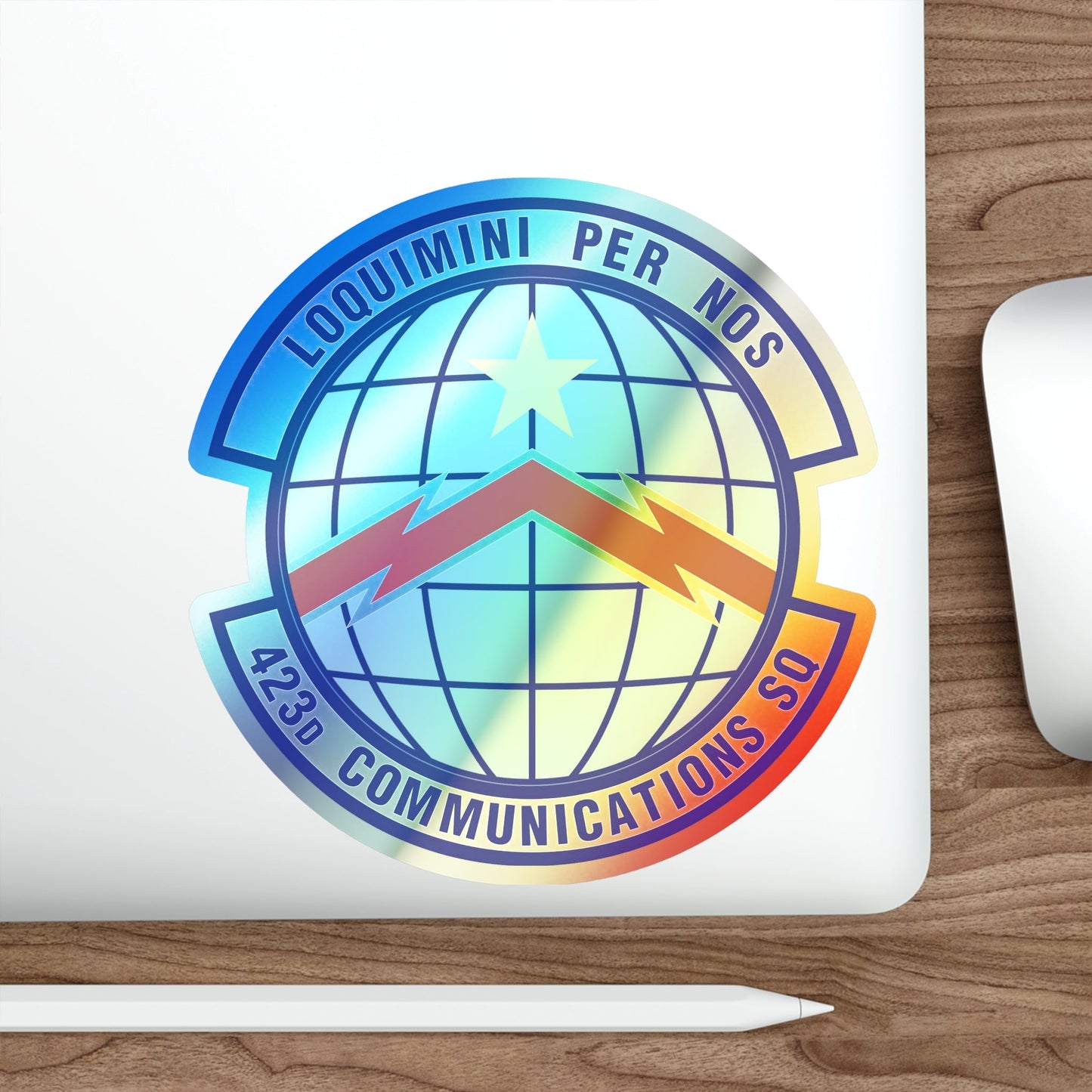 423d Communications Squadron (U.S. Air Force) Holographic STICKER Die-Cut Vinyl Decal-The Sticker Space