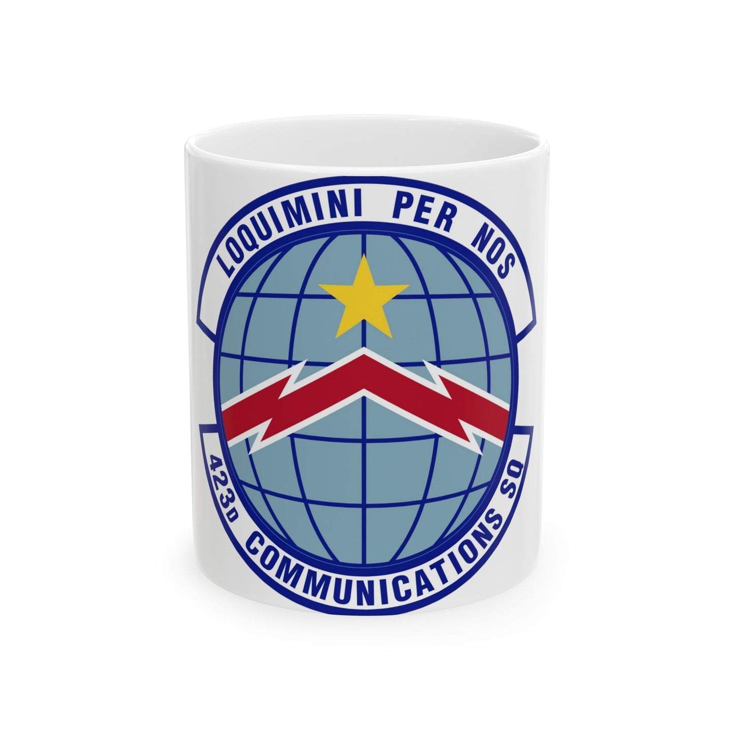 423d Communications Squadron (U.S. Air Force) White Coffee Mug-11oz-The Sticker Space