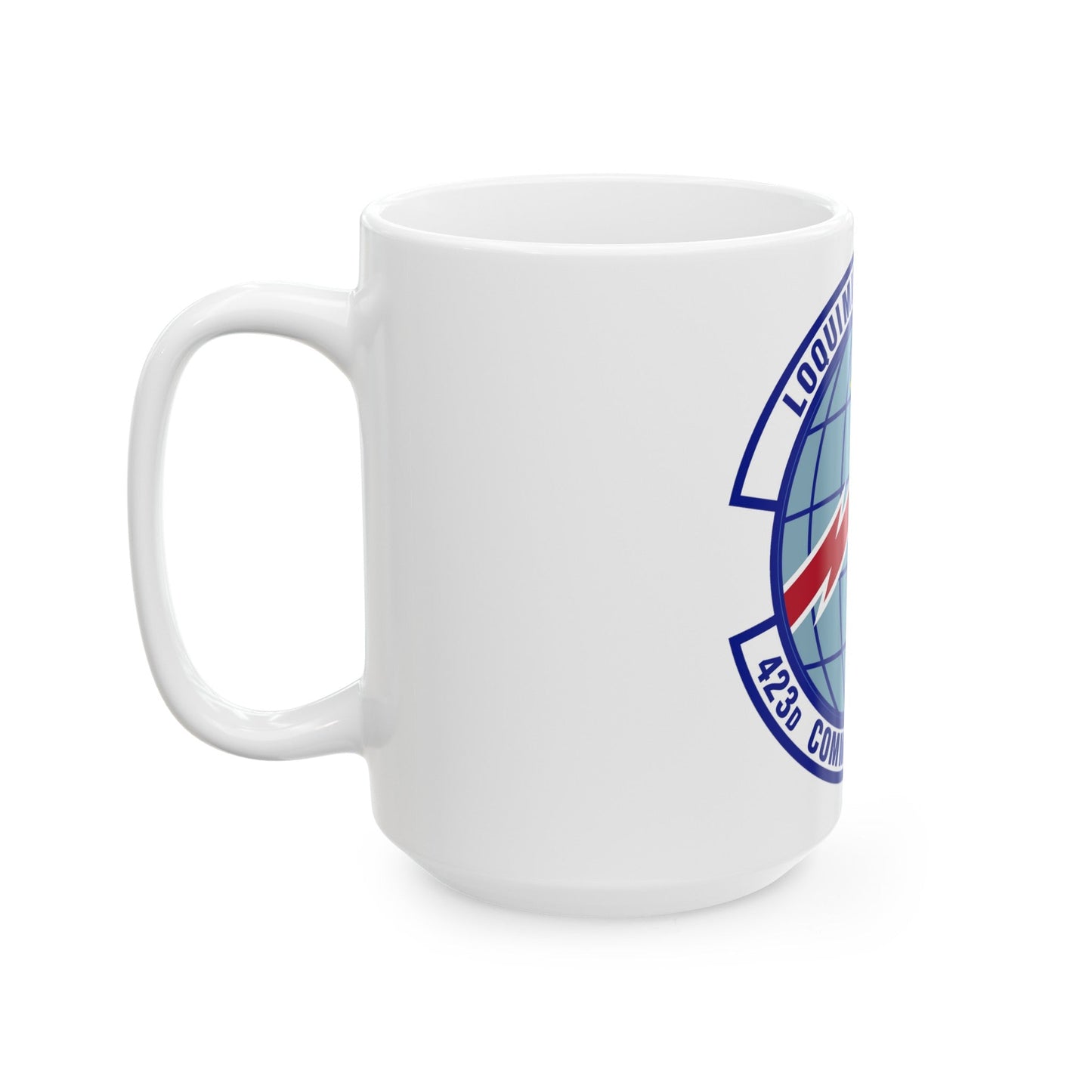 423d Communications Squadron (U.S. Air Force) White Coffee Mug-The Sticker Space