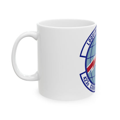 423d Communications Squadron (U.S. Air Force) White Coffee Mug-The Sticker Space