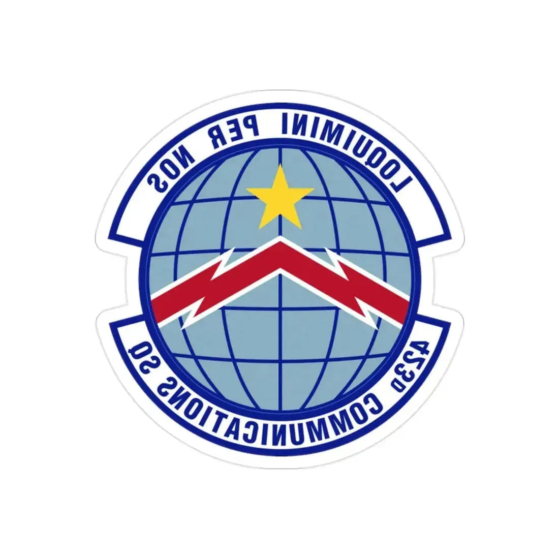 423d Communications Squadron (U.S. Air Force) REVERSE PRINT Transparent Die-Cut STICKER - The Sticker Space
