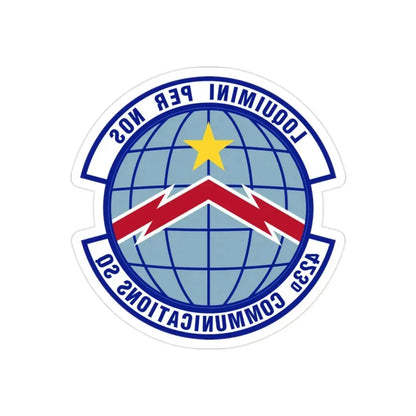 423d Communications Squadron (U.S. Air Force) REVERSE PRINT Transparent Die-Cut STICKER - The Sticker Space