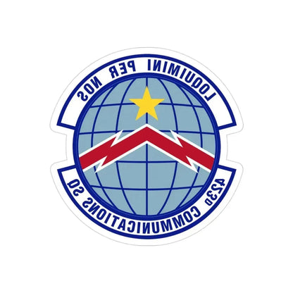 423d Communications Squadron (U.S. Air Force) REVERSE PRINT Transparent Die-Cut STICKER - The Sticker Space