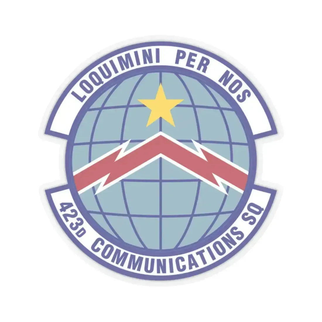 423d Communications Squadron (U.S. Air Force) STICKER Vinyl Kiss-Cut Decal 2 Inch Transparent - The Sticker Space