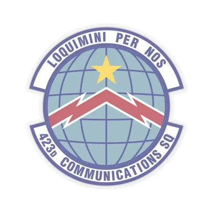 423d Communications Squadron (U.S. Air Force) STICKER Vinyl Kiss-Cut Decal 2 Inch Transparent - The Sticker Space