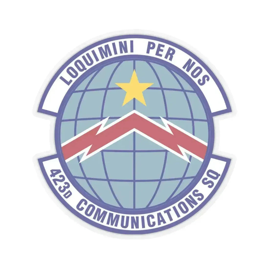 423d Communications Squadron (U.S. Air Force) STICKER Vinyl Kiss-Cut Decal 4 Inch Transparent - The Sticker Space