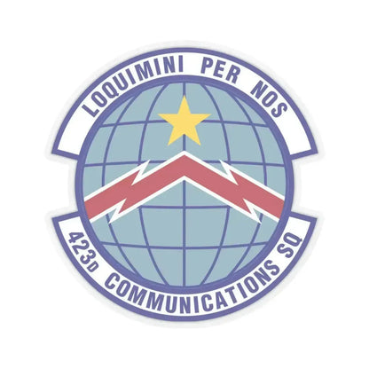 423d Communications Squadron (U.S. Air Force) STICKER Vinyl Kiss-Cut Decal 4 Inch Transparent - The Sticker Space