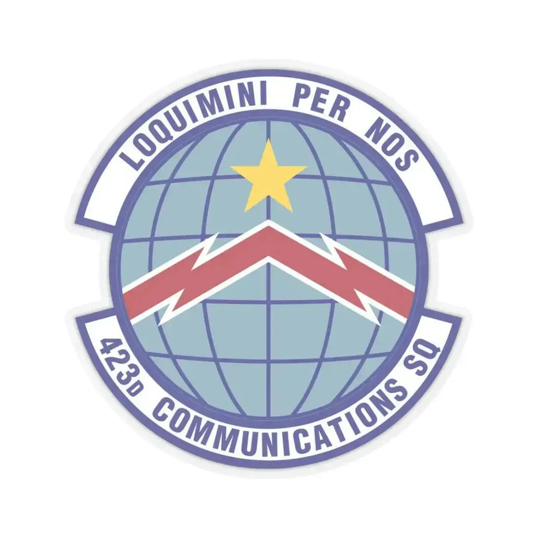 423d Communications Squadron (U.S. Air Force) STICKER Vinyl Kiss-Cut Decal 6 Inch Transparent - The Sticker Space