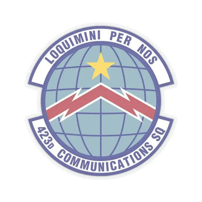 423d Communications Squadron (U.S. Air Force) STICKER Vinyl Kiss-Cut Decal 6 Inch Transparent - The Sticker Space