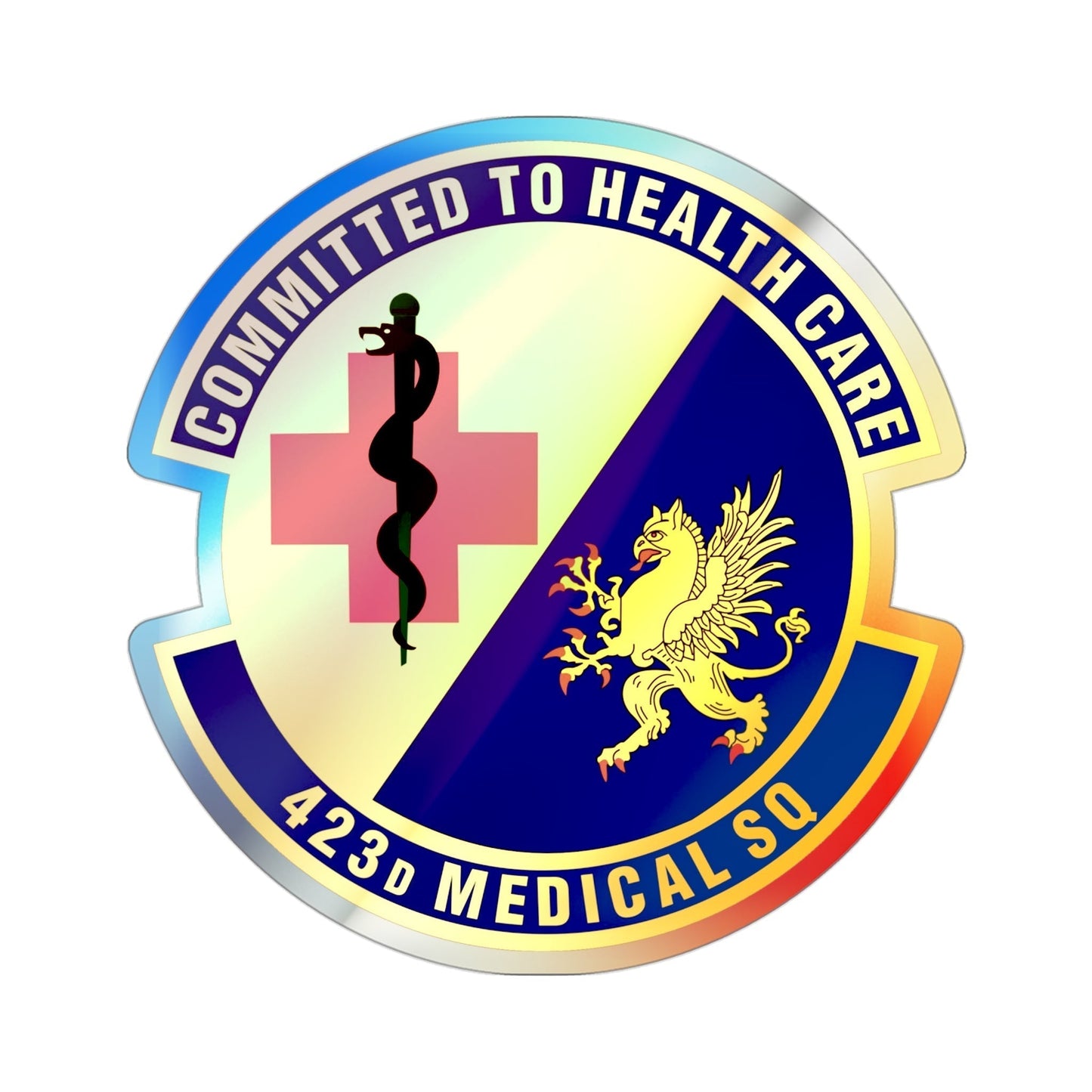 423d Medical Squadron (U.S. Air Force) Holographic STICKER Die-Cut Vinyl Decal-3 Inch-The Sticker Space