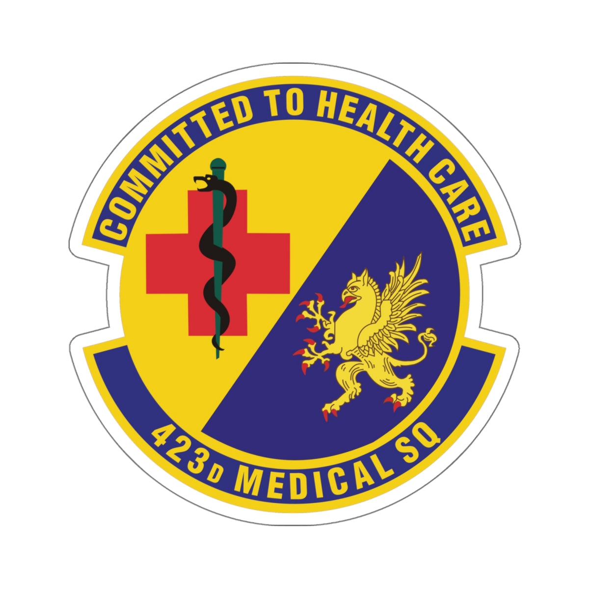 423d Medical Squadron (U.S. Air Force) STICKER Vinyl Die-Cut Decal-White-The Sticker Space