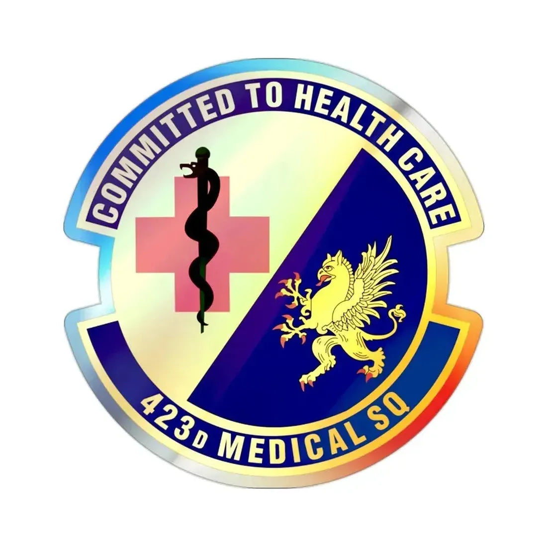 423d Medical Squadron (U.S. Air Force) Holographic STICKER Die-Cut Vinyl Decal 2 Inch Holographic - The Sticker Space