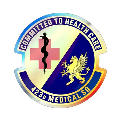 423d Medical Squadron (U.S. Air Force) Holographic STICKER Die-Cut Vinyl Decal 3 Inch Holographic - The Sticker Space