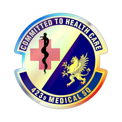 423d Medical Squadron (U.S. Air Force) Holographic STICKER Die-Cut Vinyl Decal 6 Inch Holographic - The Sticker Space