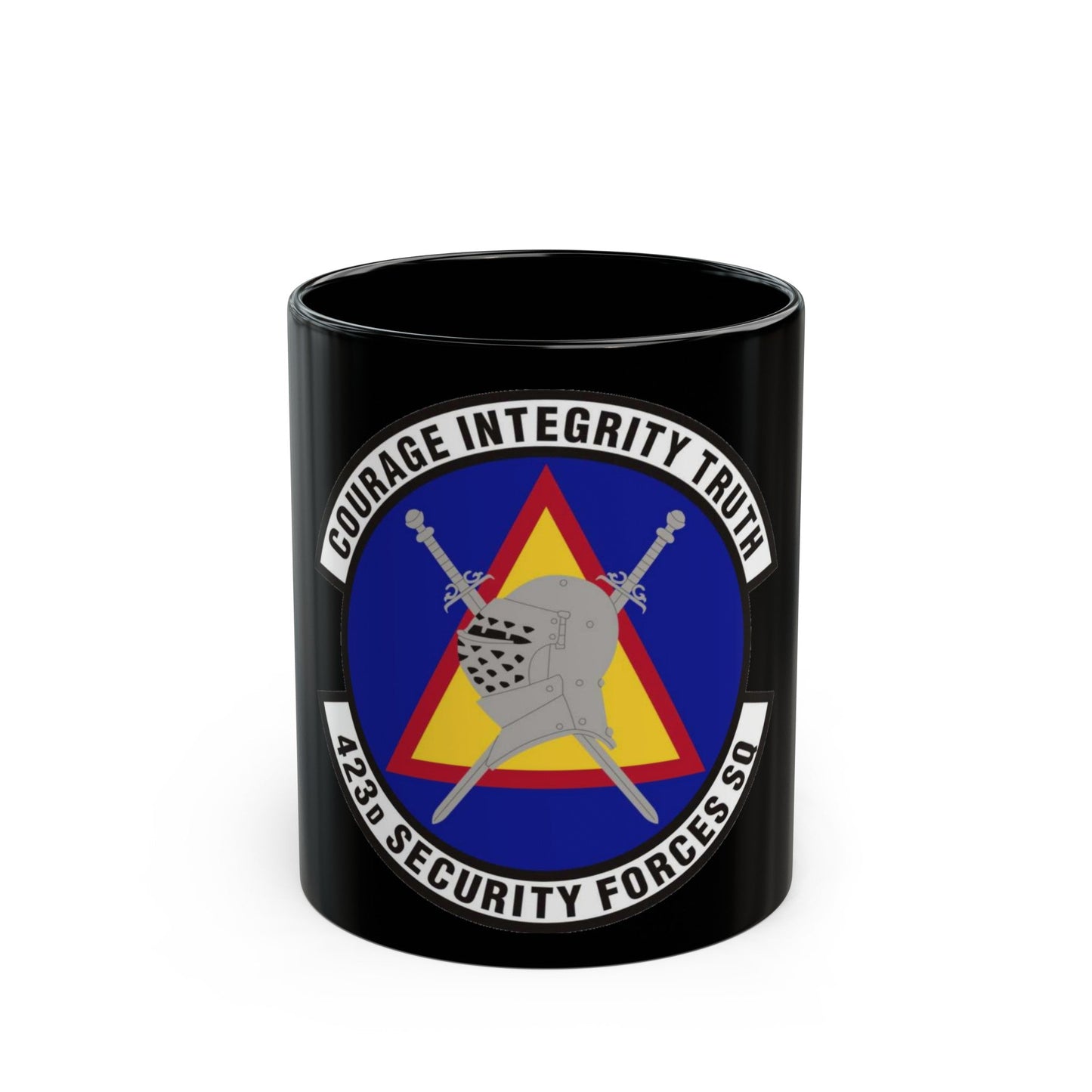 423d Security Forces Squadron (U.S. Air Force) Black Coffee Mug-11oz-The Sticker Space