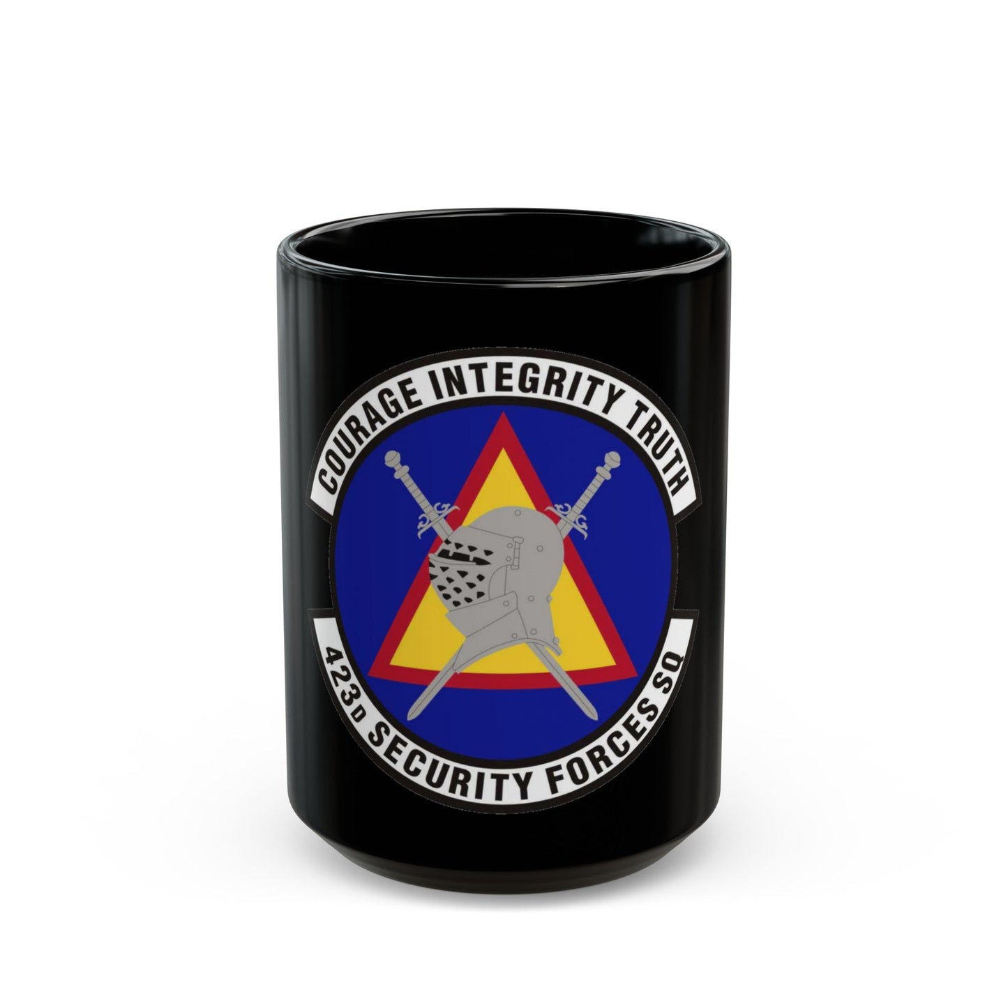 423d Security Forces Squadron (U.S. Air Force) Black Coffee Mug-15oz-The Sticker Space