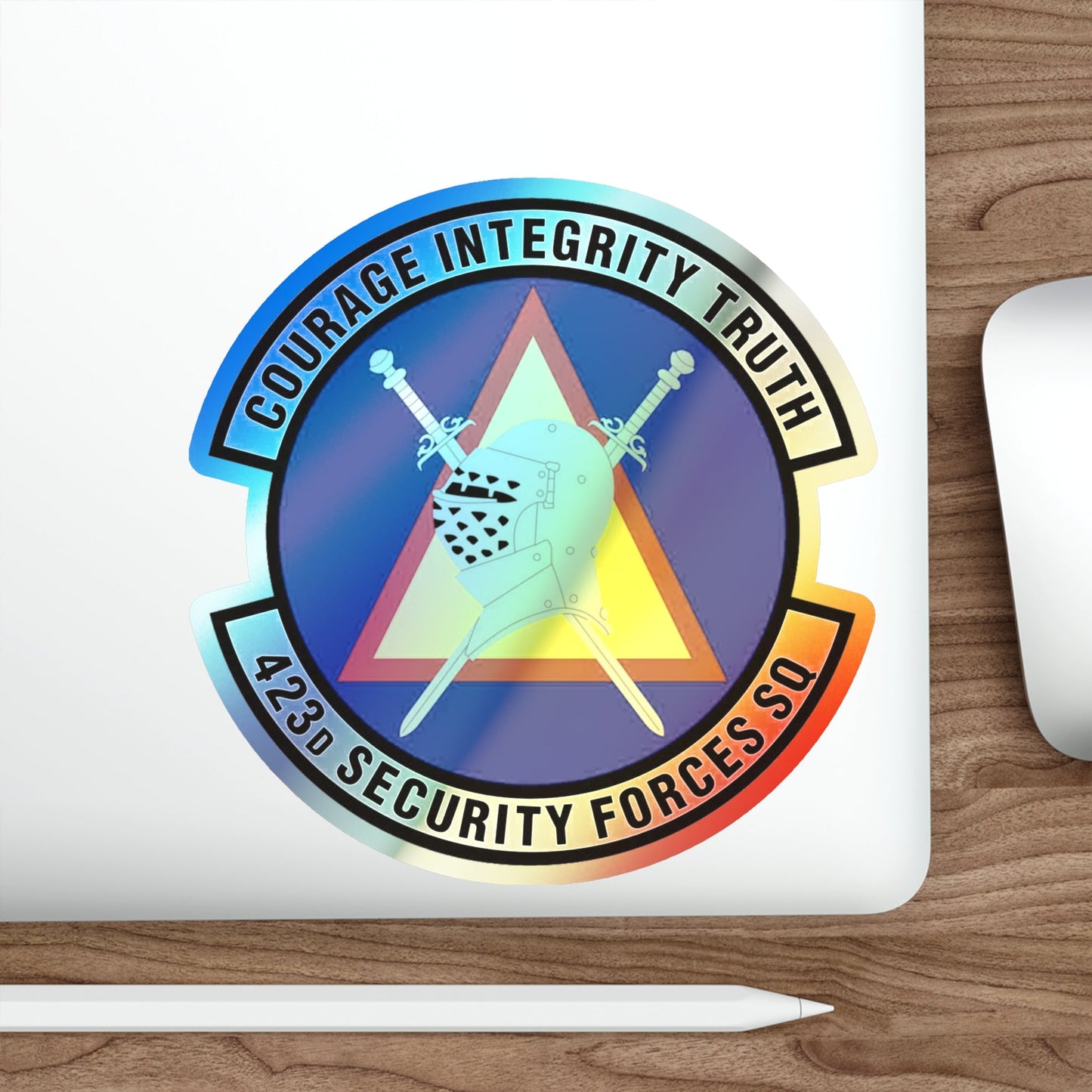 423d Security Forces Squadron (U.S. Air Force) Holographic STICKER Die-Cut Vinyl Decal-The Sticker Space