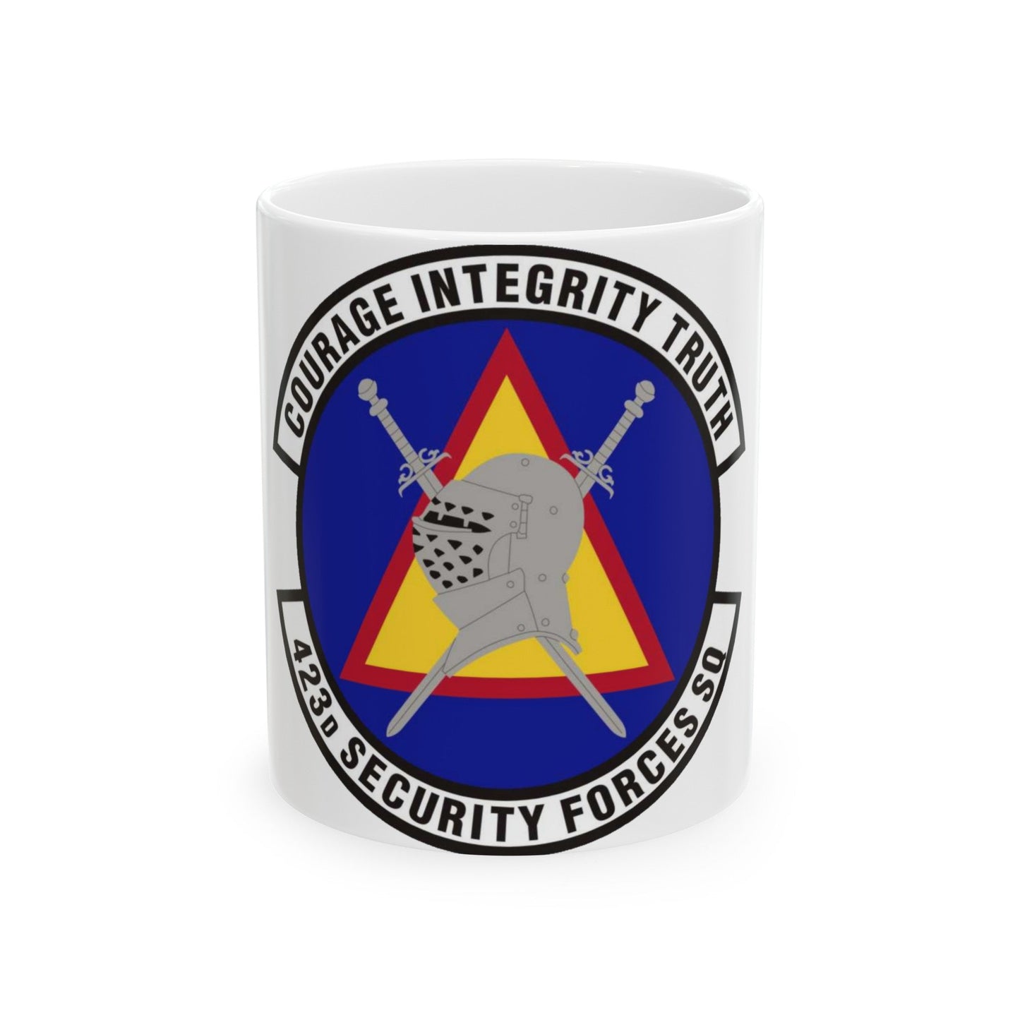 423d Security Forces Squadron (U.S. Air Force) White Coffee Mug-11oz-The Sticker Space