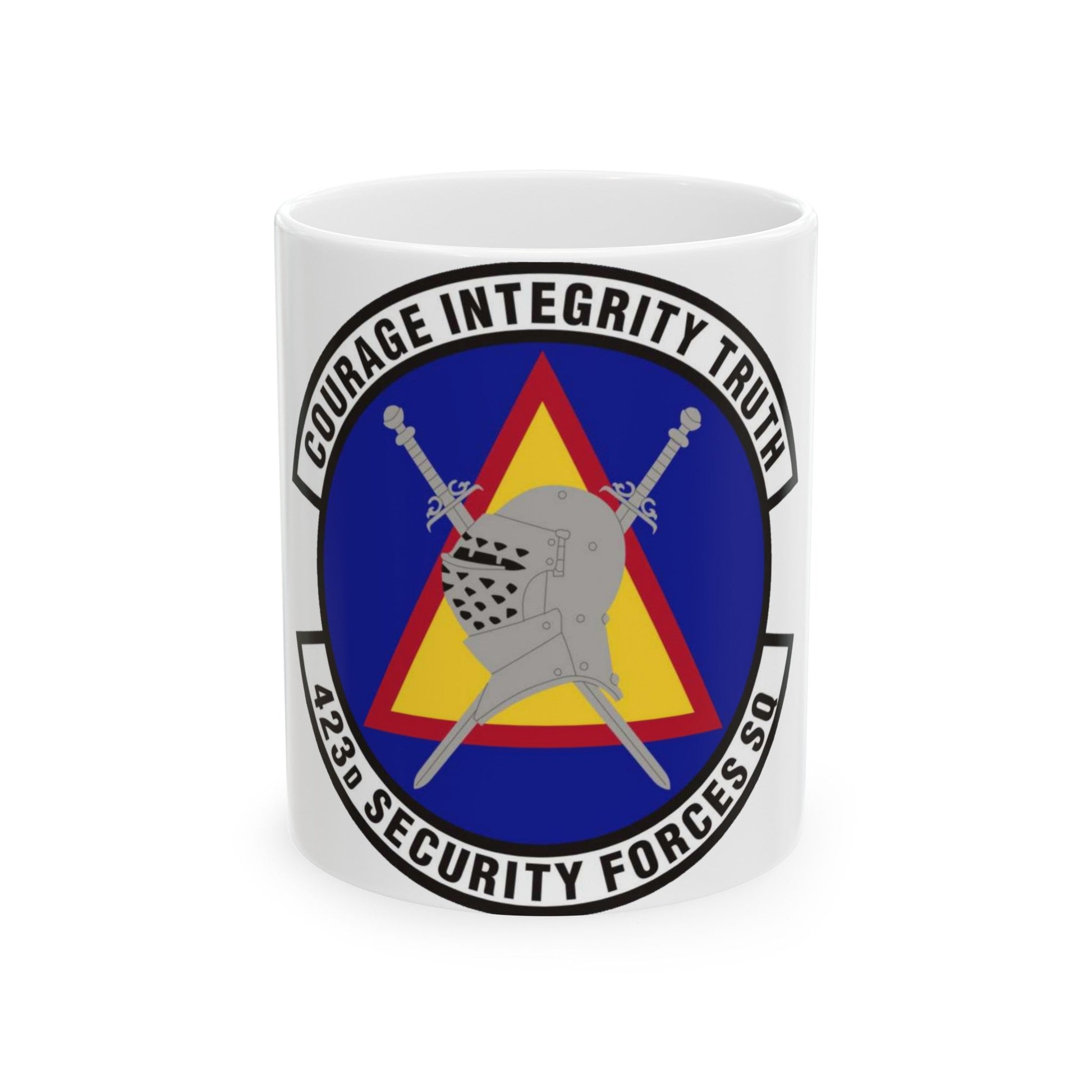 423d Security Forces Squadron (U.S. Air Force) White Coffee Mug-11oz-The Sticker Space