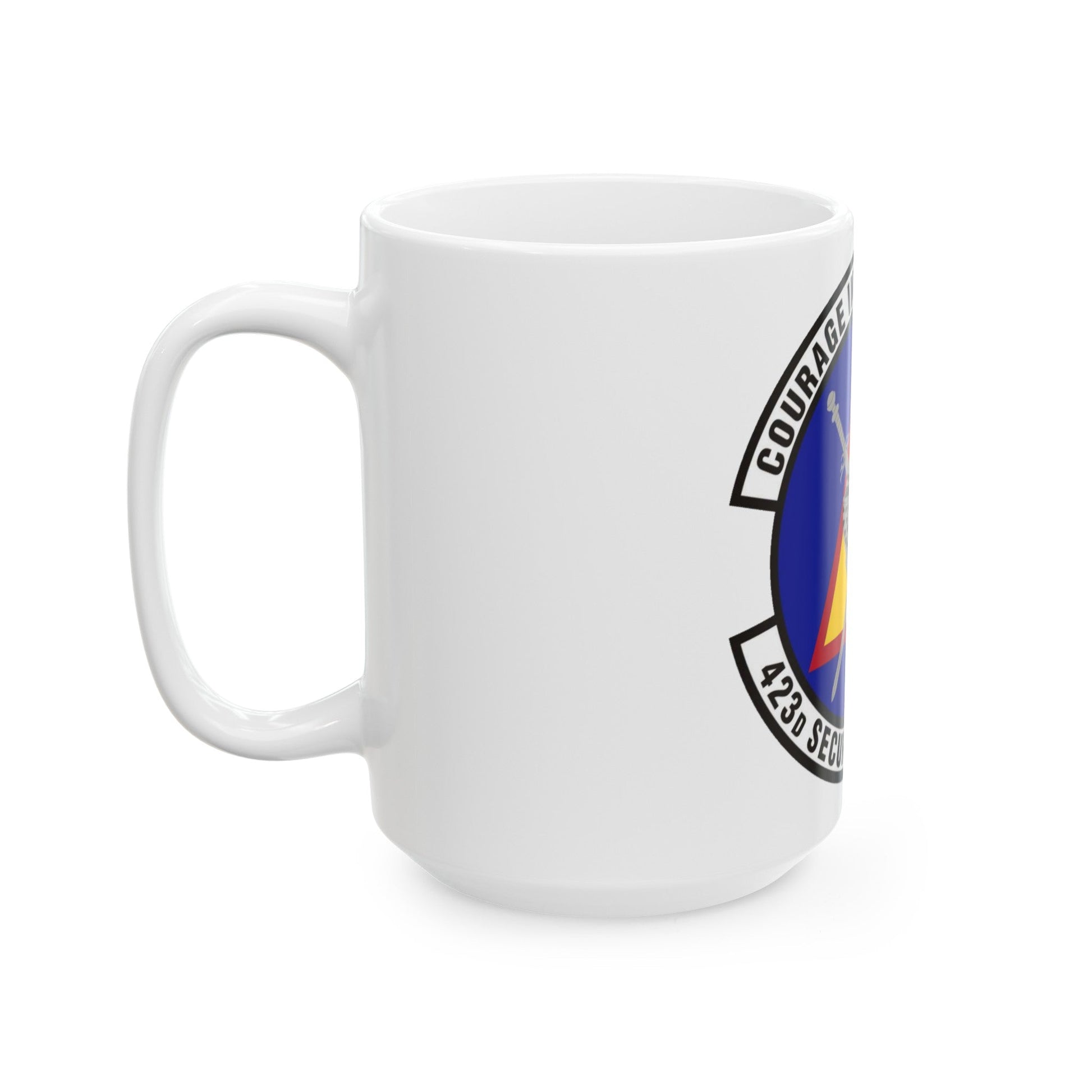 423d Security Forces Squadron (U.S. Air Force) White Coffee Mug-The Sticker Space