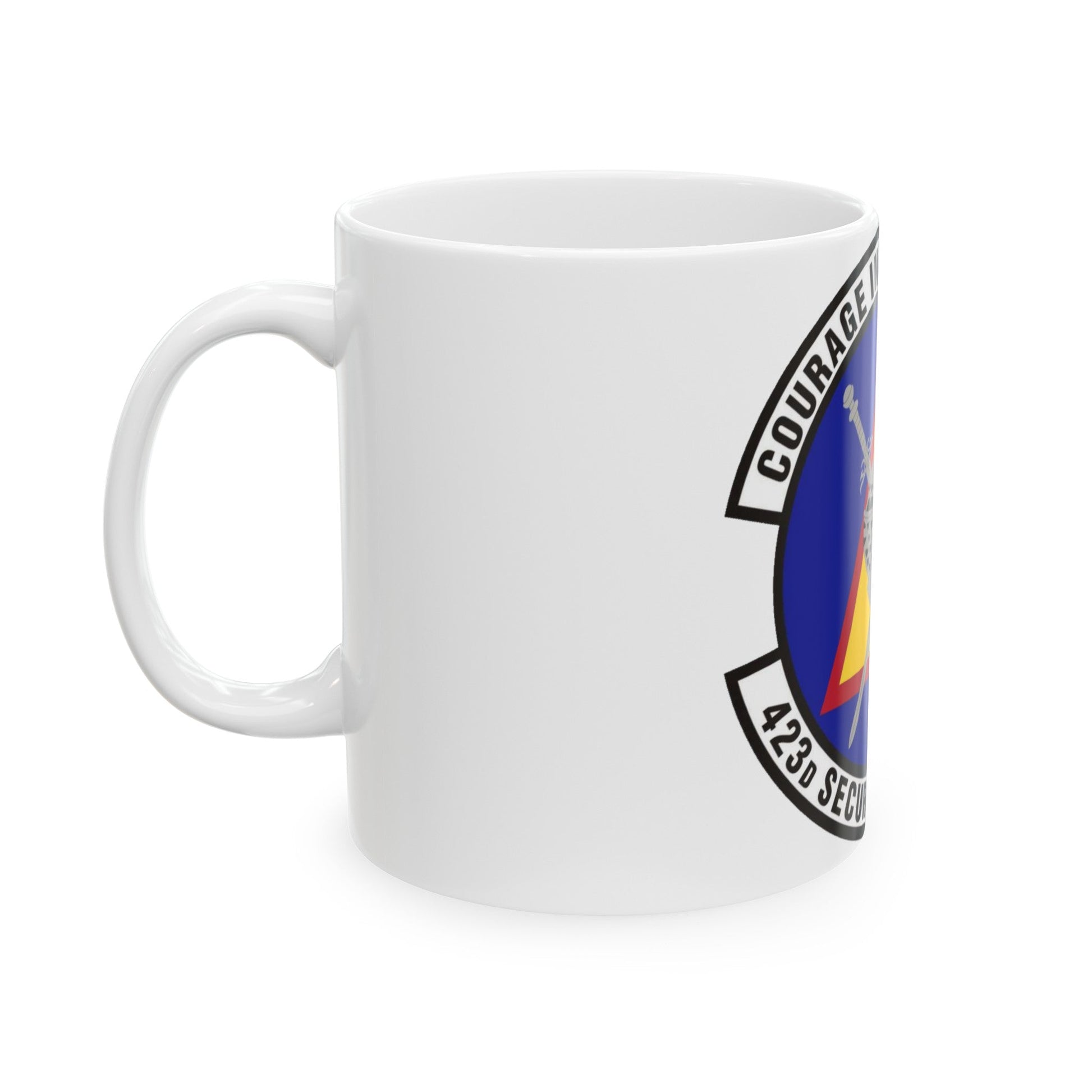 423d Security Forces Squadron (U.S. Air Force) White Coffee Mug-The Sticker Space