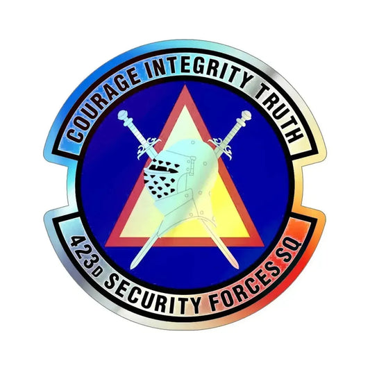 423d Security Forces Squadron (U.S. Air Force) Holographic STICKER Die-Cut Vinyl Decal 6 Inch Holographic - The Sticker Space