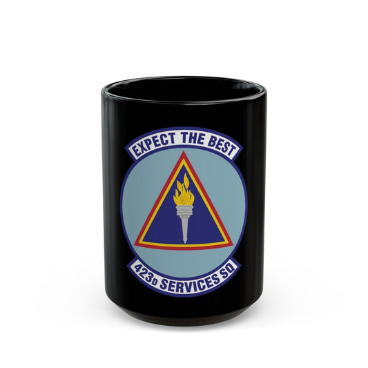 423d Services Squadron (U.S. Air Force) Black Coffee Mug-15oz-The Sticker Space