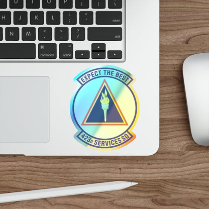 423d Services Squadron (U.S. Air Force) Holographic STICKER Die-Cut Vinyl Decal-The Sticker Space