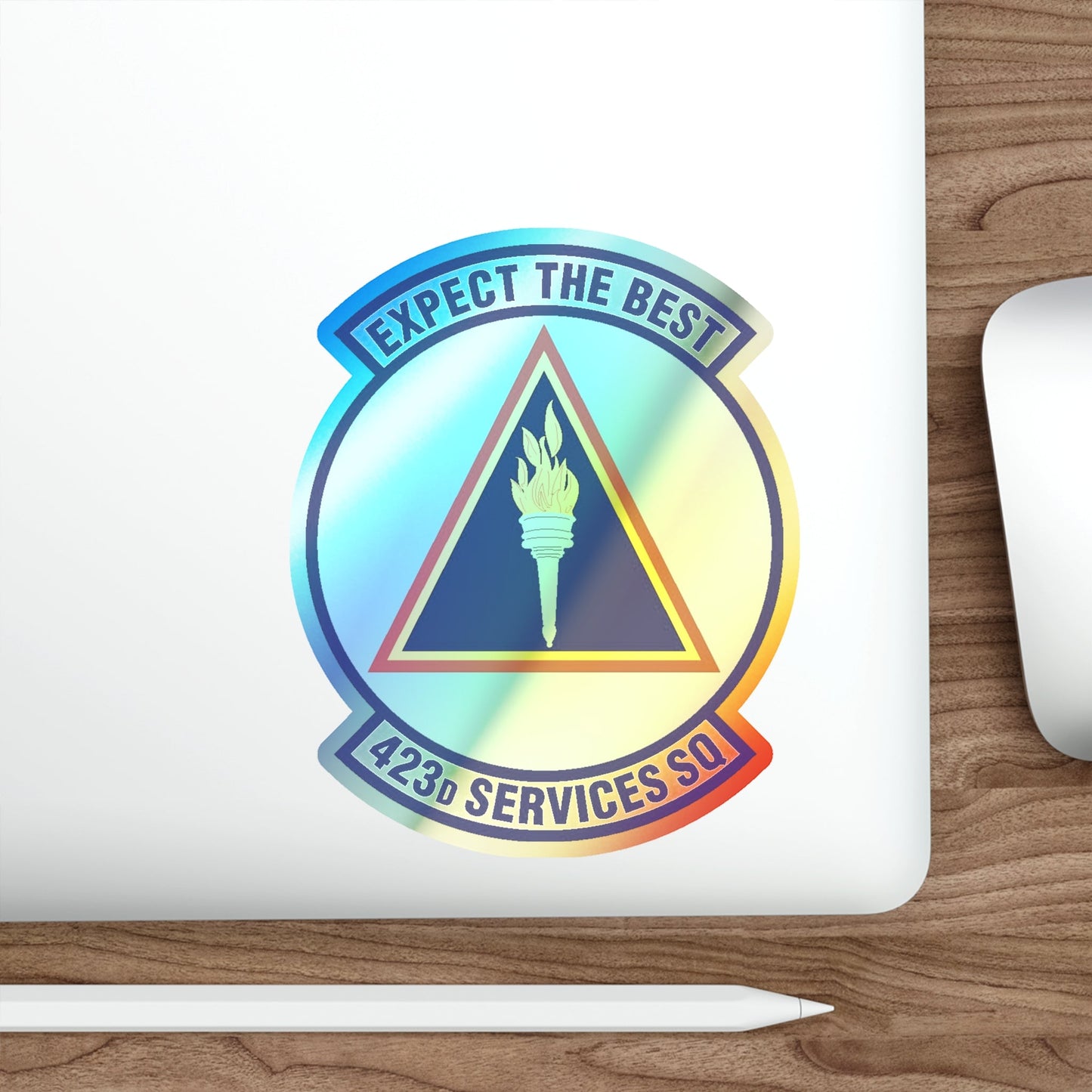 423d Services Squadron (U.S. Air Force) Holographic STICKER Die-Cut Vinyl Decal-The Sticker Space