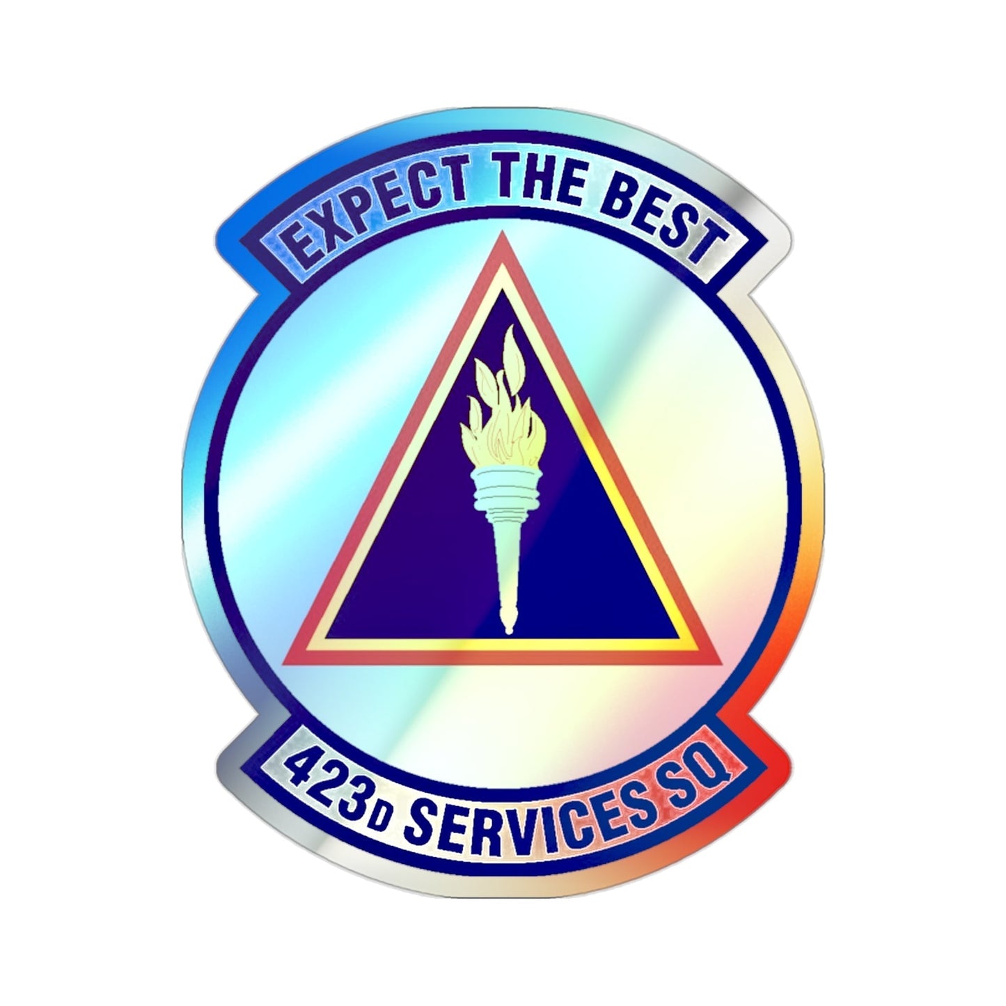 423d Services Squadron (U.S. Air Force) Holographic STICKER Die-Cut Vinyl Decal-2 Inch-The Sticker Space