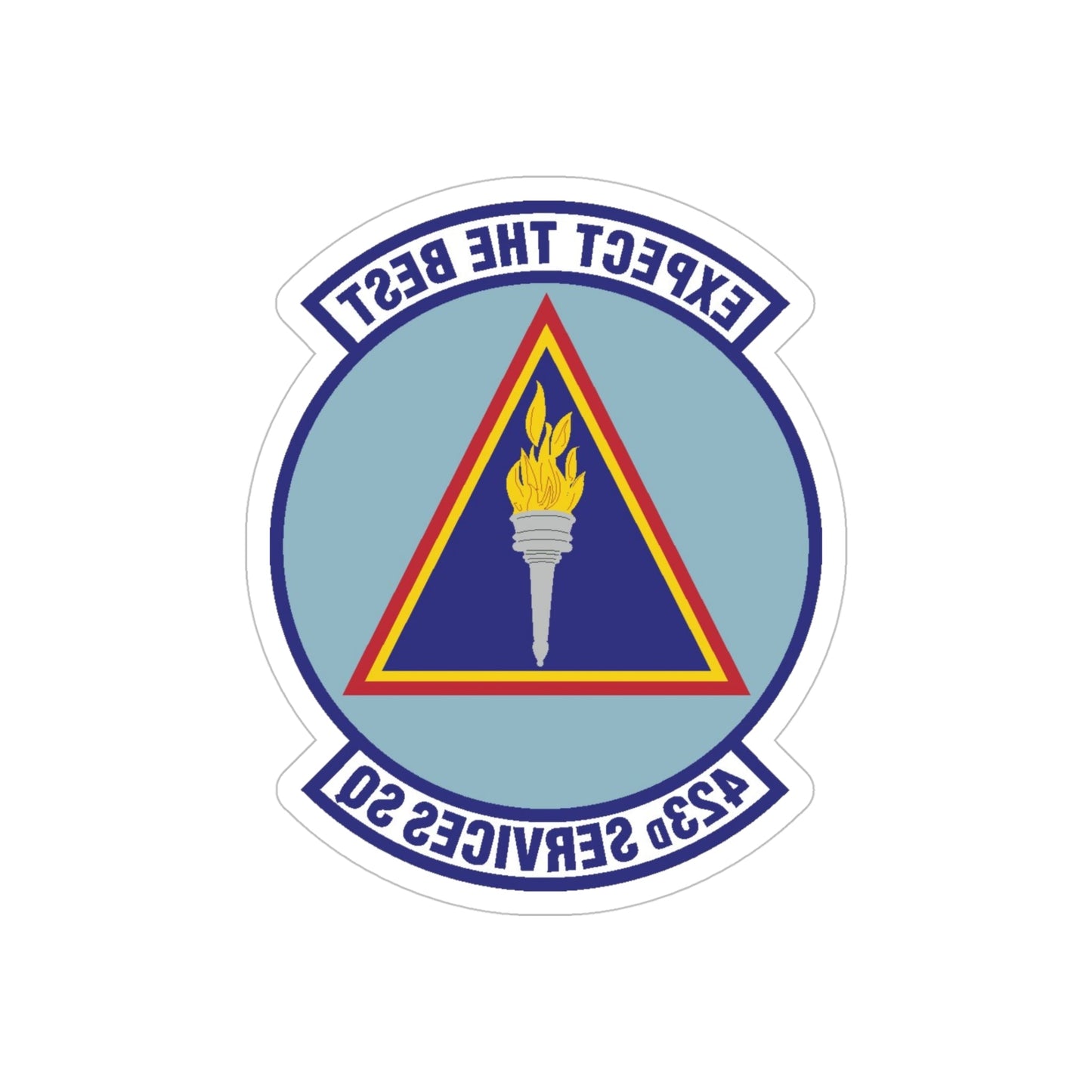 423d Services Squadron (U.S. Air Force) REVERSE PRINT Transparent STICKER-5" × 5"-The Sticker Space