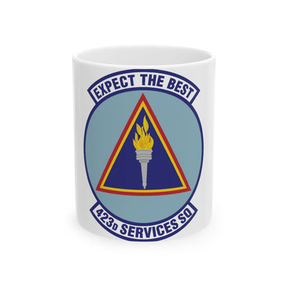 423d Services Squadron (U.S. Air Force) White Coffee Mug-11oz-The Sticker Space