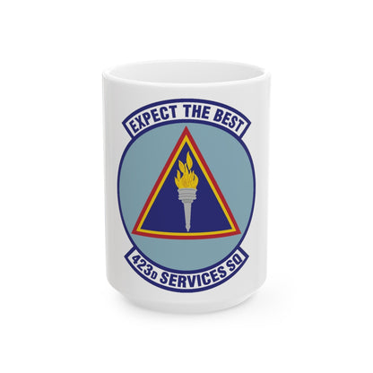 423d Services Squadron (U.S. Air Force) White Coffee Mug-15oz-The Sticker Space