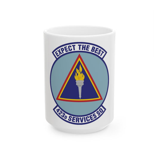 423d Services Squadron (U.S. Air Force) White Coffee Mug-15oz-The Sticker Space