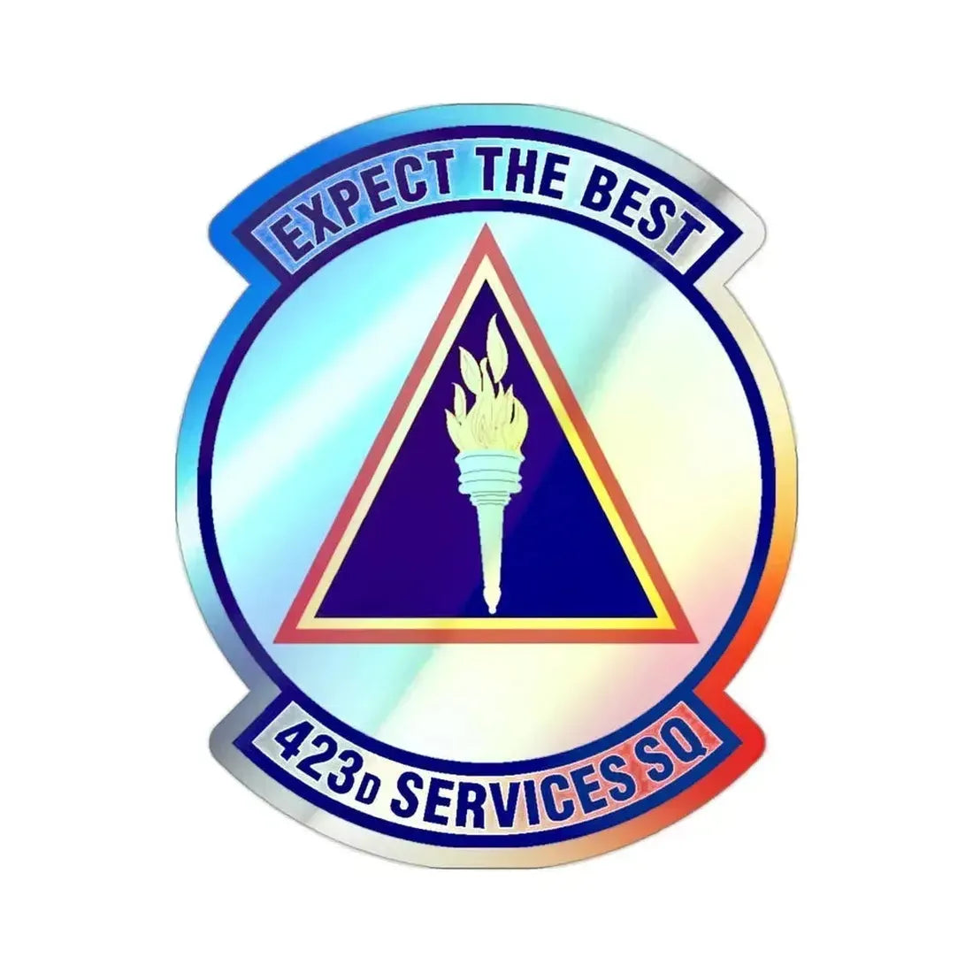 423d Services Squadron (U.S. Air Force) Holographic STICKER Die-Cut Vinyl Decal 2 Inch Holographic - The Sticker Space