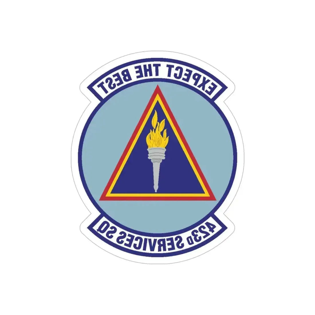423d Services Squadron (U.S. Air Force) REVERSE PRINT Transparent Die-Cut STICKER - The Sticker Space