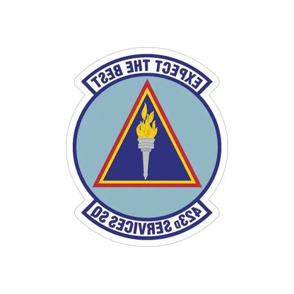423d Services Squadron (U.S. Air Force) REVERSE PRINT Transparent Die-Cut STICKER - The Sticker Space