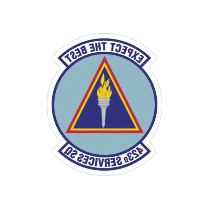 423d Services Squadron (U.S. Air Force) REVERSE PRINT Transparent Die-Cut STICKER - The Sticker Space