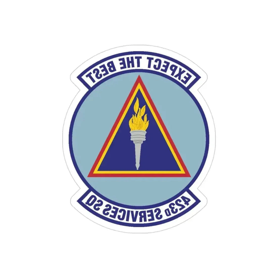 423d Services Squadron (U.S. Air Force) REVERSE PRINT Transparent Die-Cut STICKER - The Sticker Space