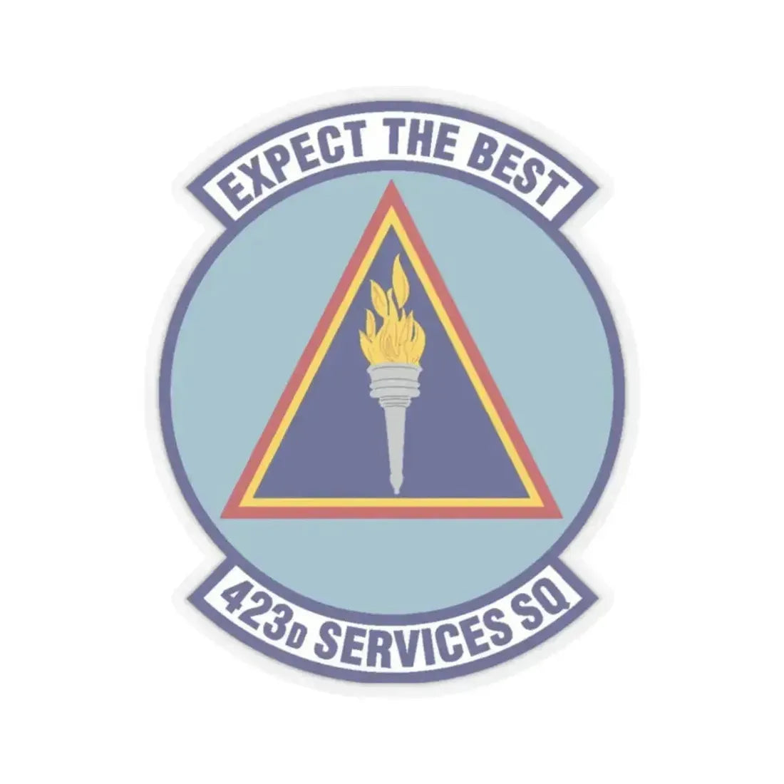 423d Services Squadron (U.S. Air Force) STICKER Vinyl Kiss-Cut Decal 2 Inch Transparent - The Sticker Space