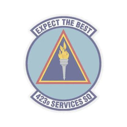 423d Services Squadron (U.S. Air Force) STICKER Vinyl Kiss-Cut Decal 2 Inch Transparent - The Sticker Space