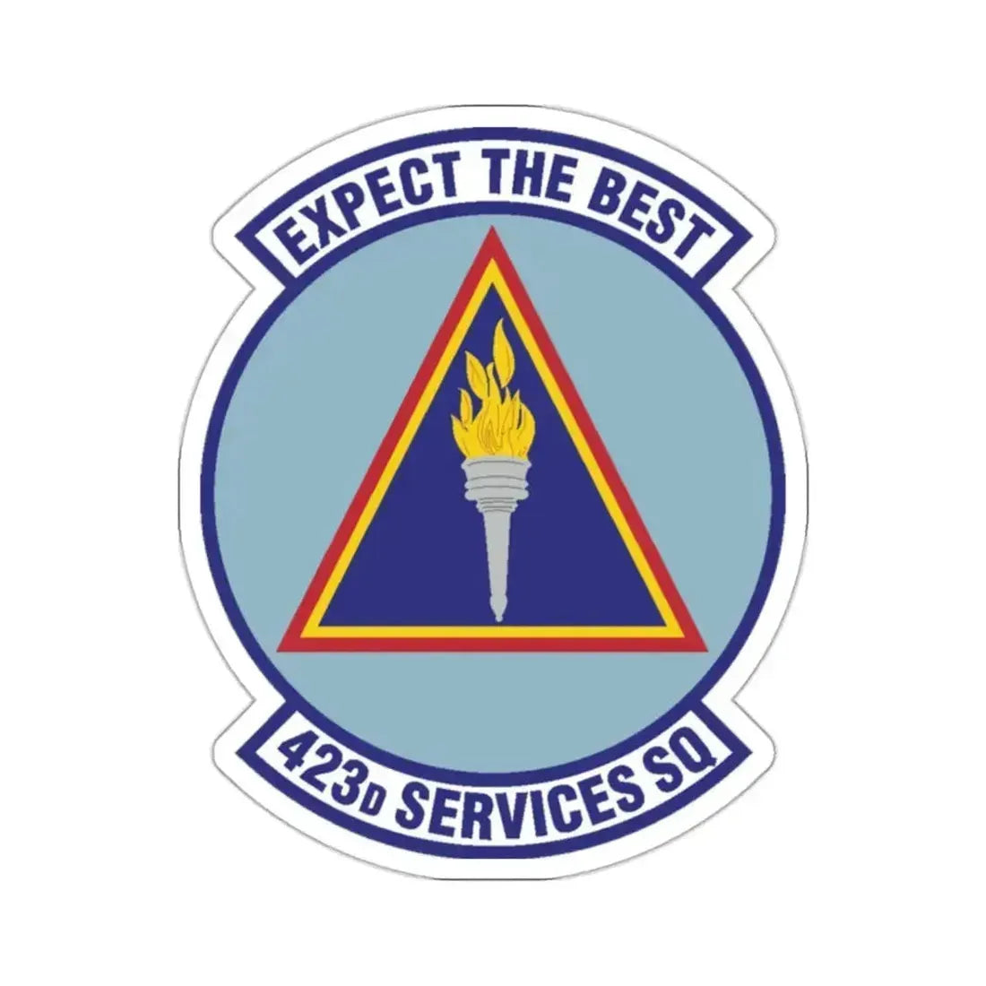 423d Services Squadron (U.S. Air Force) STICKER Vinyl Kiss-Cut Decal 2 Inch White - The Sticker Space